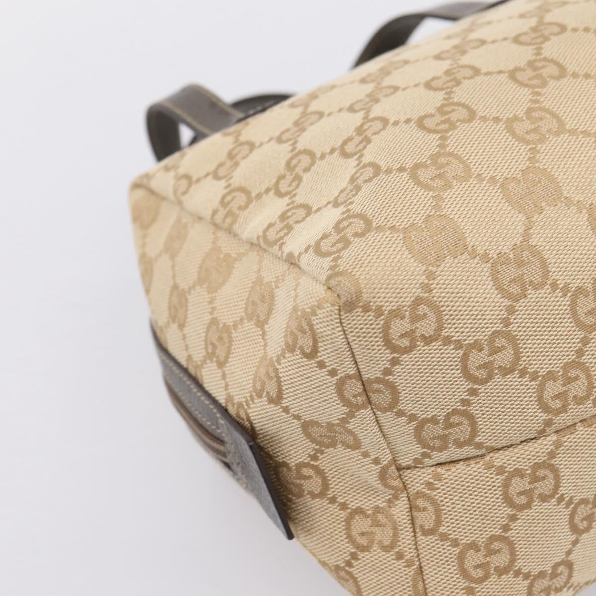 GUCCI GG Canvas Hand Bag Beige 124542 Auth am12265V