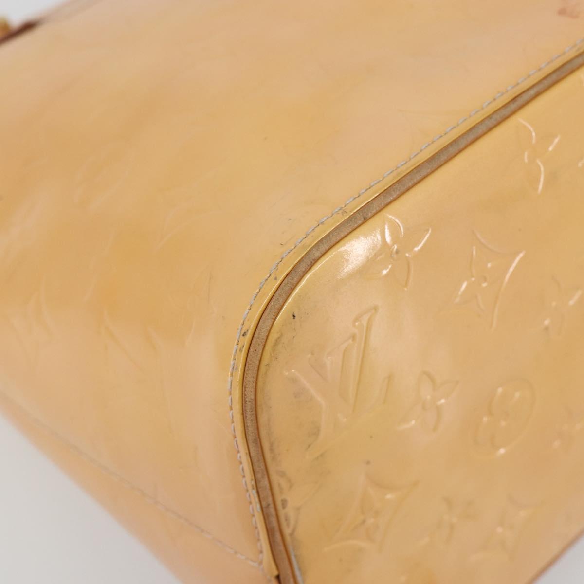 LOUIS VUITTON Monogram Vernis Houston Hand Bag Rose M91054 LV Auth am12269