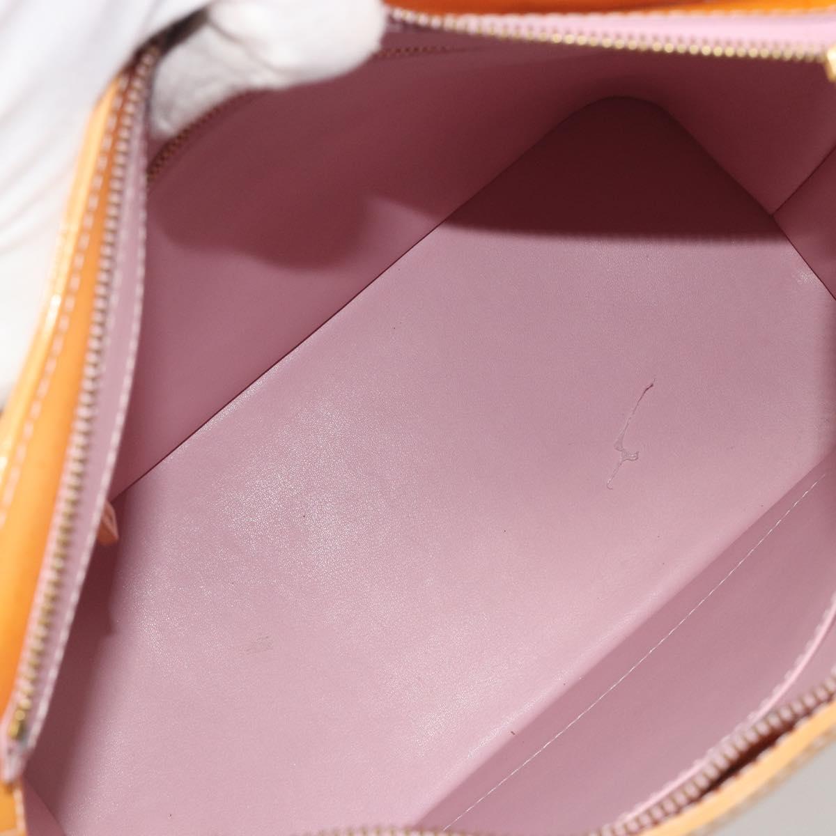 LOUIS VUITTON Monogram Vernis Houston Hand Bag Rose M91054 LV Auth am12269