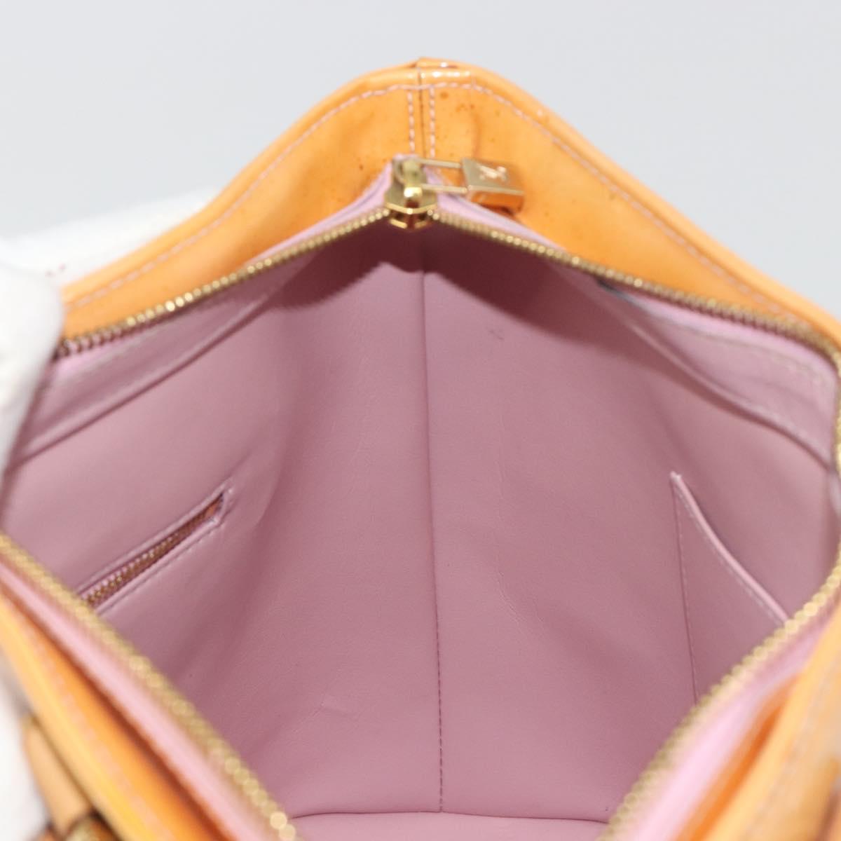 LOUIS VUITTON Monogram Vernis Houston Hand Bag Rose M91054 LV Auth am12269