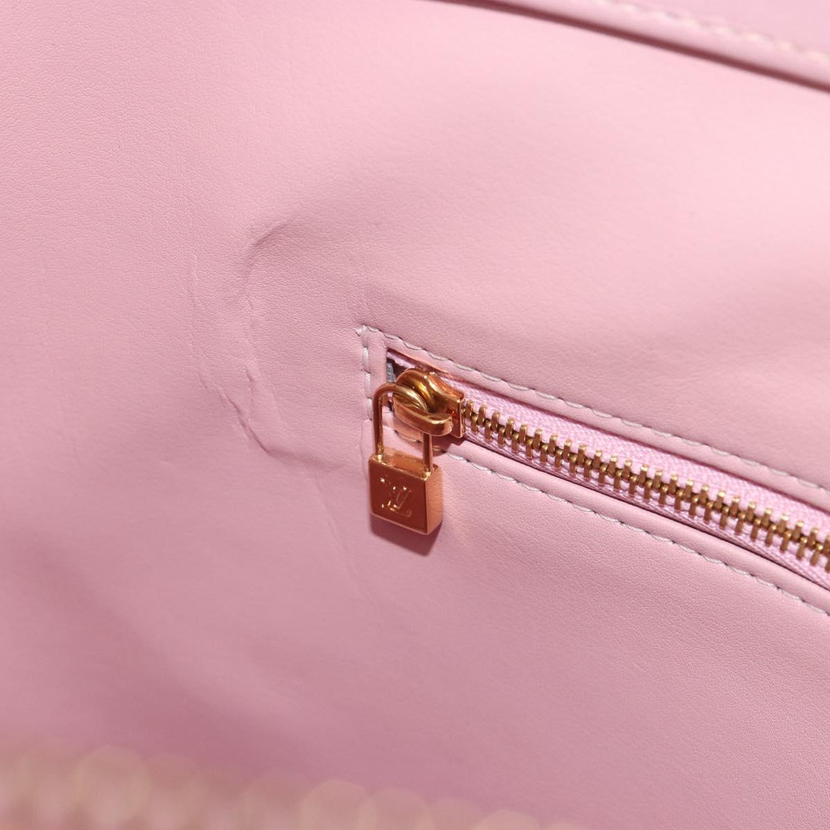LOUIS VUITTON Monogram Vernis Houston Hand Bag Rose M91054 LV Auth am12269
