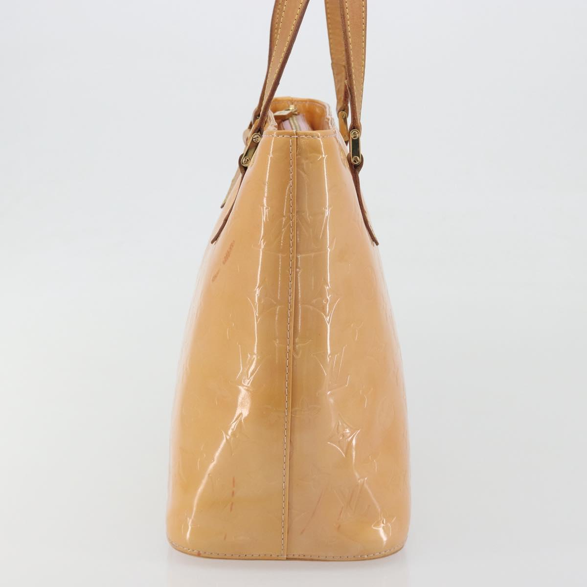 LOUIS VUITTON Monogram Vernis Houston Hand Bag Rose M91054 LV Auth am12269