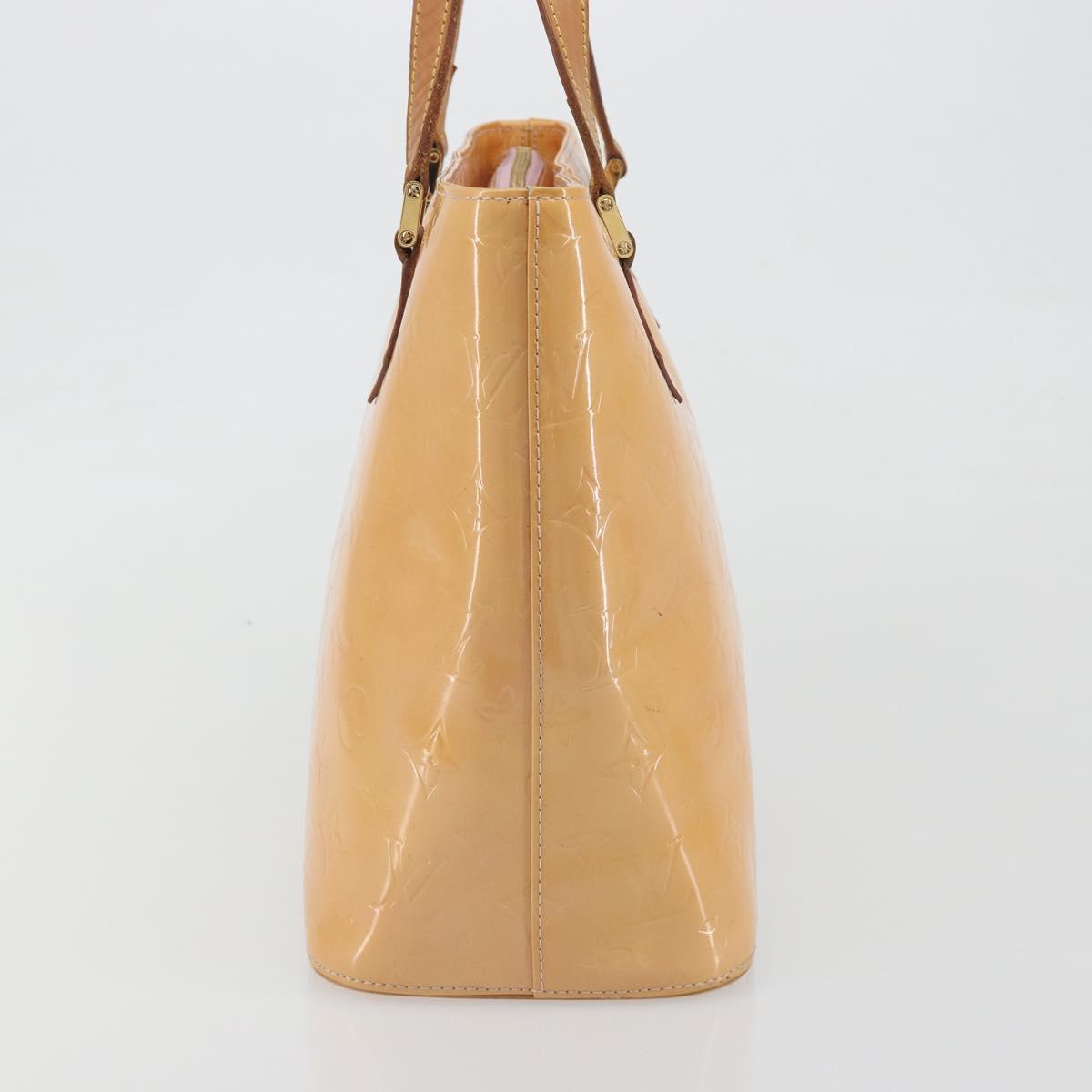 LOUIS VUITTON Monogram Vernis Houston Hand Bag Rose M91054 LV Auth am12269