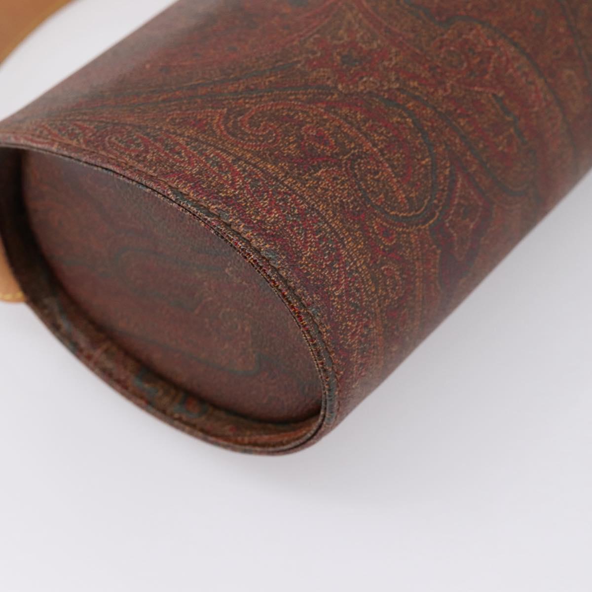 ETRO Paisley Hand Bag PVC Bordeaux Gold Auth am12279V