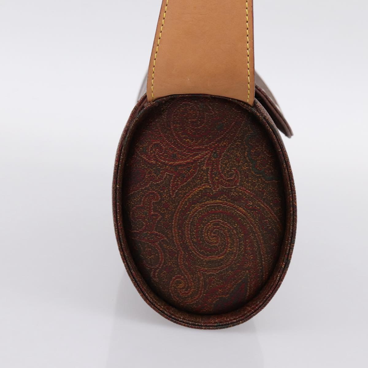 ETRO Paisley Hand Bag PVC Bordeaux Gold Auth am12279V