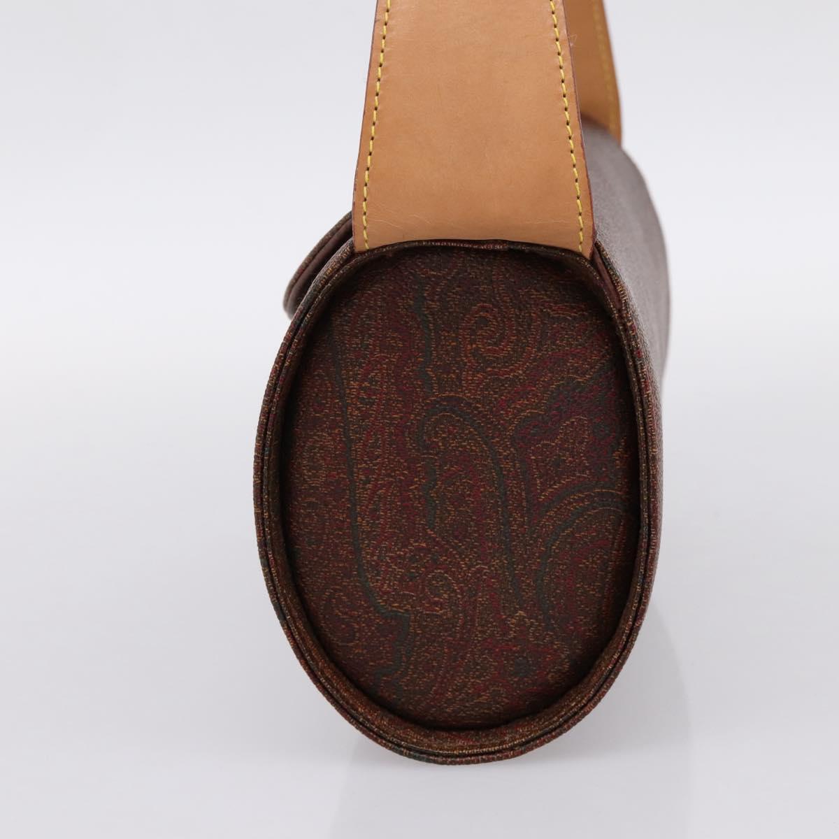 ETRO Paisley Hand Bag PVC Bordeaux Gold Auth am12279V