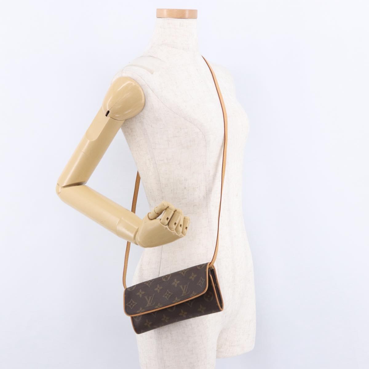 LOUIS VUITTON Monogram Pochette Twin PM Shoulder Bag M51854 LV Auth am12281V