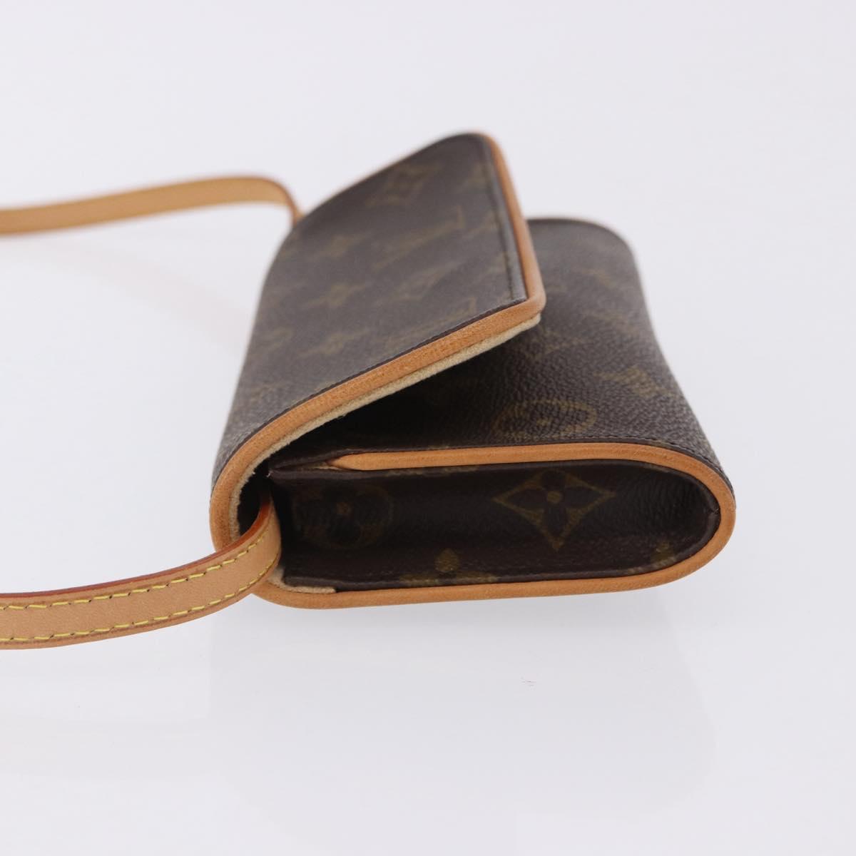 LOUIS VUITTON Monogram Pochette Twin PM Shoulder Bag M51854 LV Auth am12281V