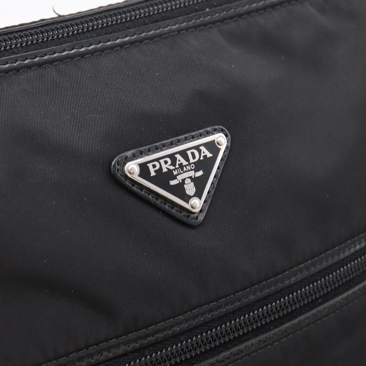 PRADA Shoulder Bag Nylon Black Silver Auth am12283V