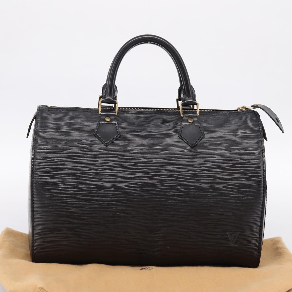 LOUIS VUITTON Epi Speedy 35 Hand Bag Noir Black M42992 LV Auth am12284V