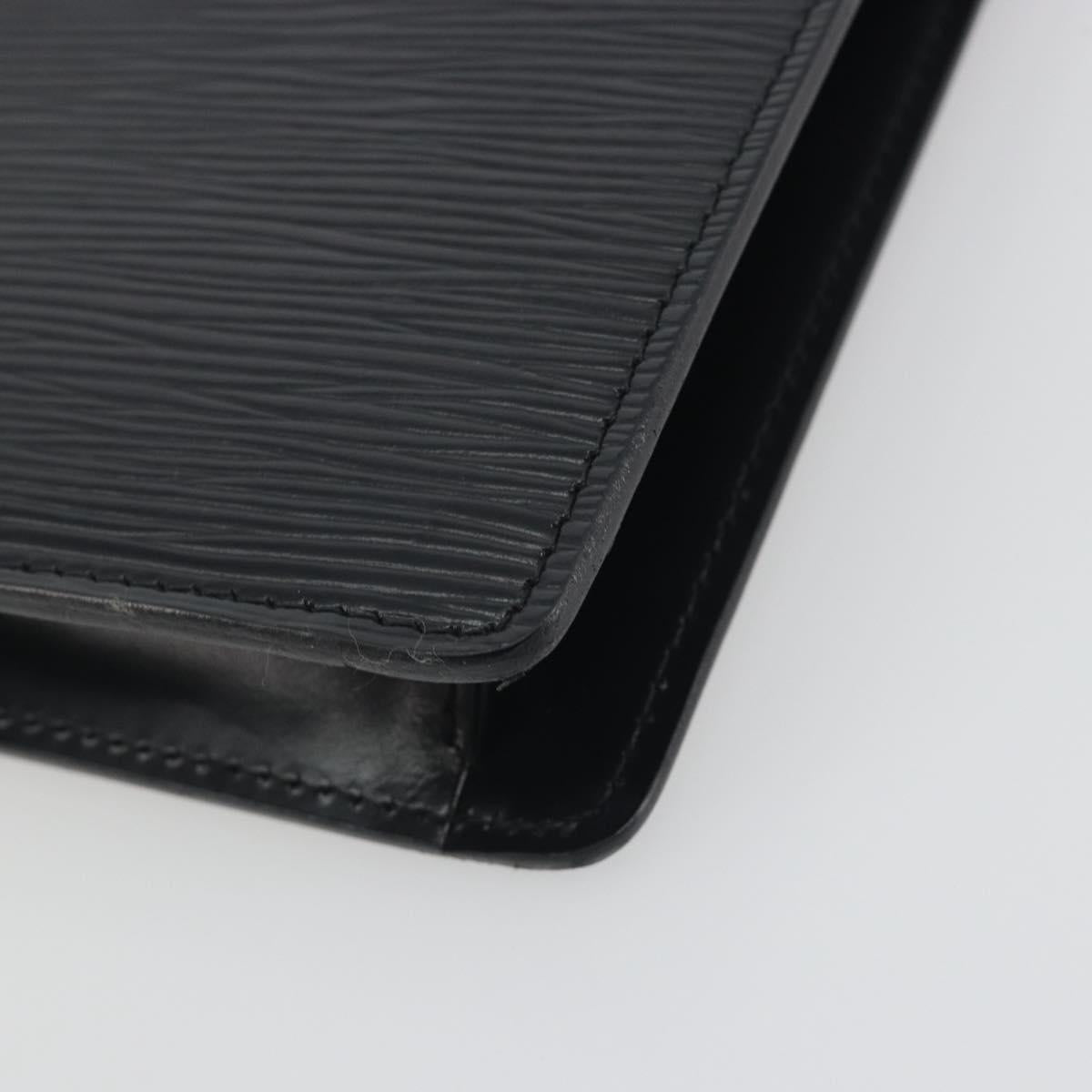 LOUIS VUITTON Epi Montaigne 23 Clutch Bag Black M52662 LV Auth am12285A
