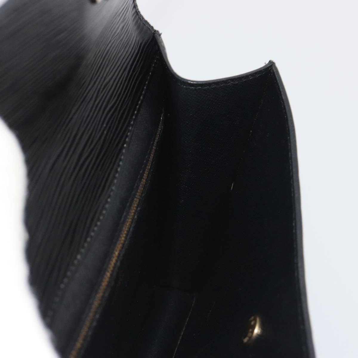 LOUIS VUITTON Epi Montaigne 23 Clutch Bag Black M52662 LV Auth am12285A