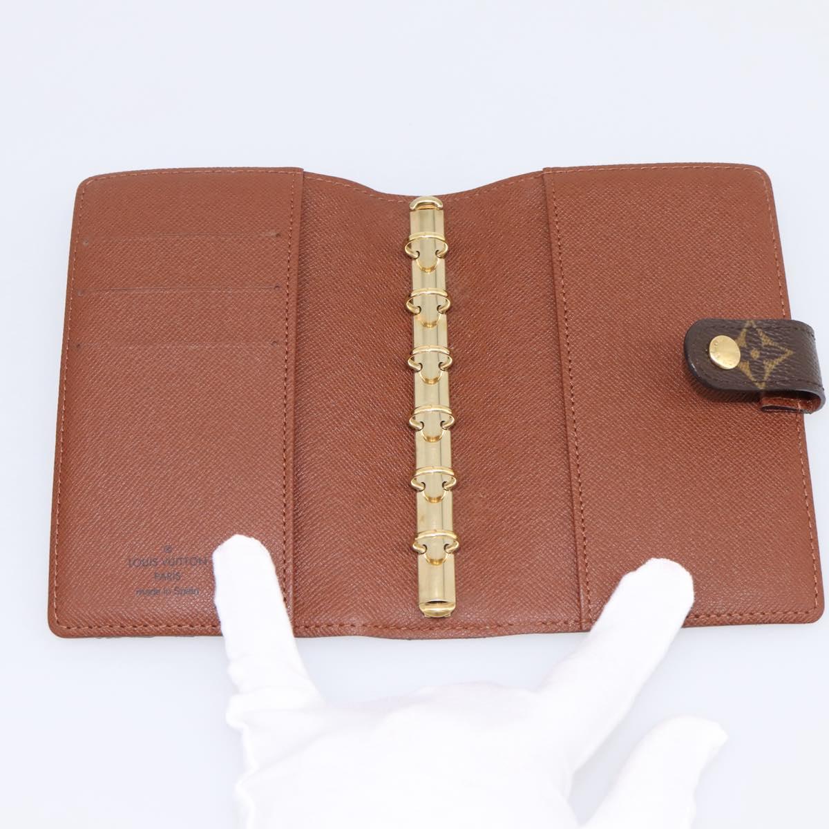 LOUIS VUITTON Monogram Agenda PM Day Planner Cover R20005 LV Auth am12293V