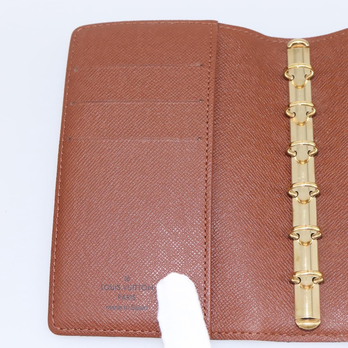 LOUIS VUITTON Monogram Agenda PM Day Planner Cover R20005 LV Auth am12293V