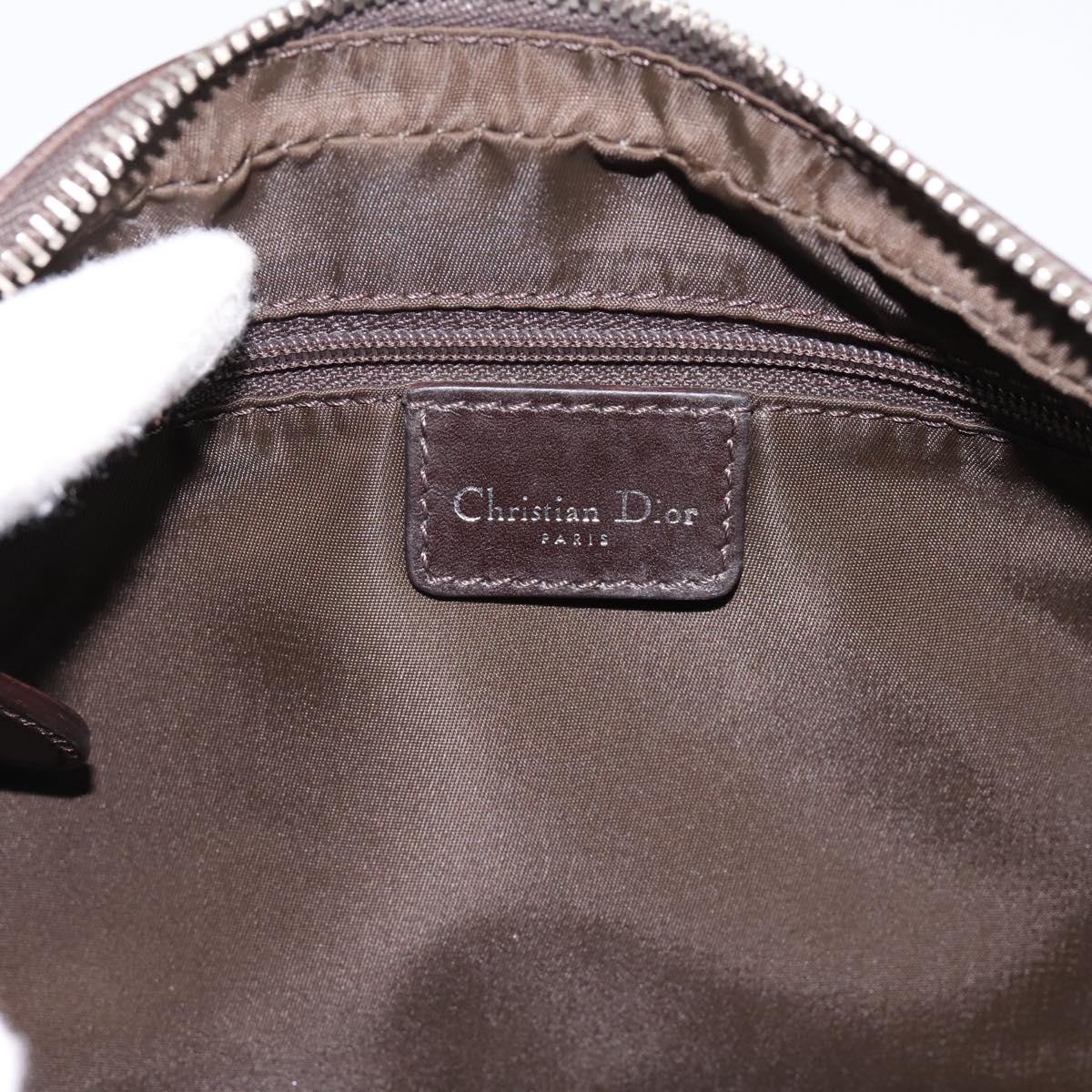 Christian Dior Trotter Romantic Hand Bag PVC Brown Silver Auth am12294SAM