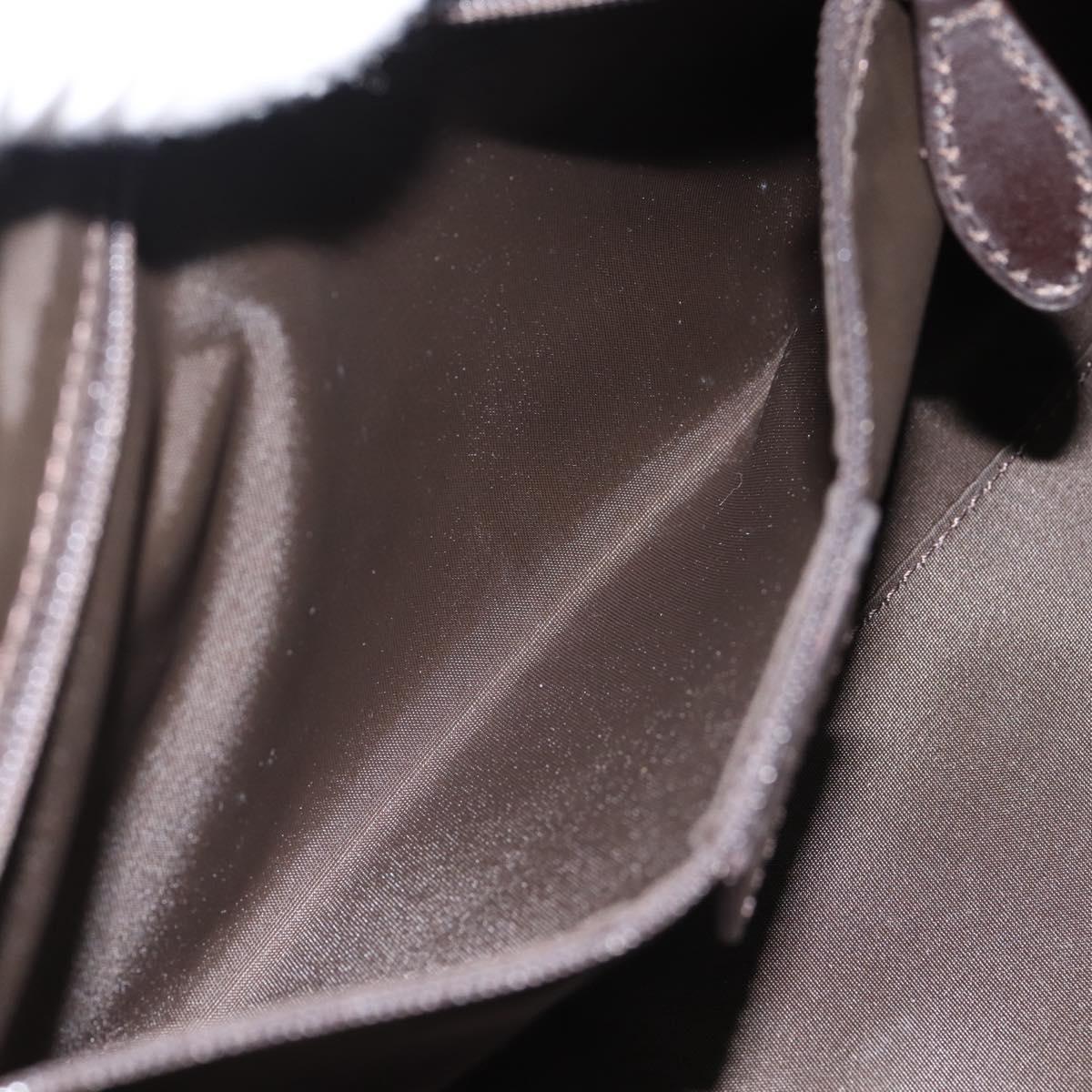 Christian Dior Trotter Romantic Hand Bag PVC Brown Silver Auth am12294SAM