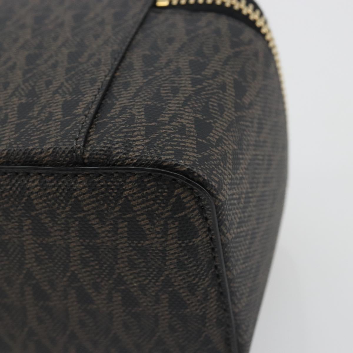 SAINT LAURENT Jewelry Case Accessory Case Canvas Brown Gold 344043 Auth am12314M