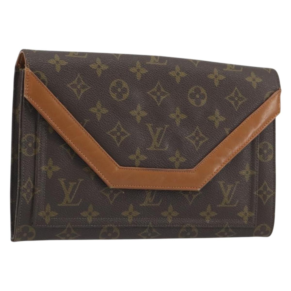 LOUIS VUITTON Monogram Envelope Clutch Bag USA limited LV Auth am12317A