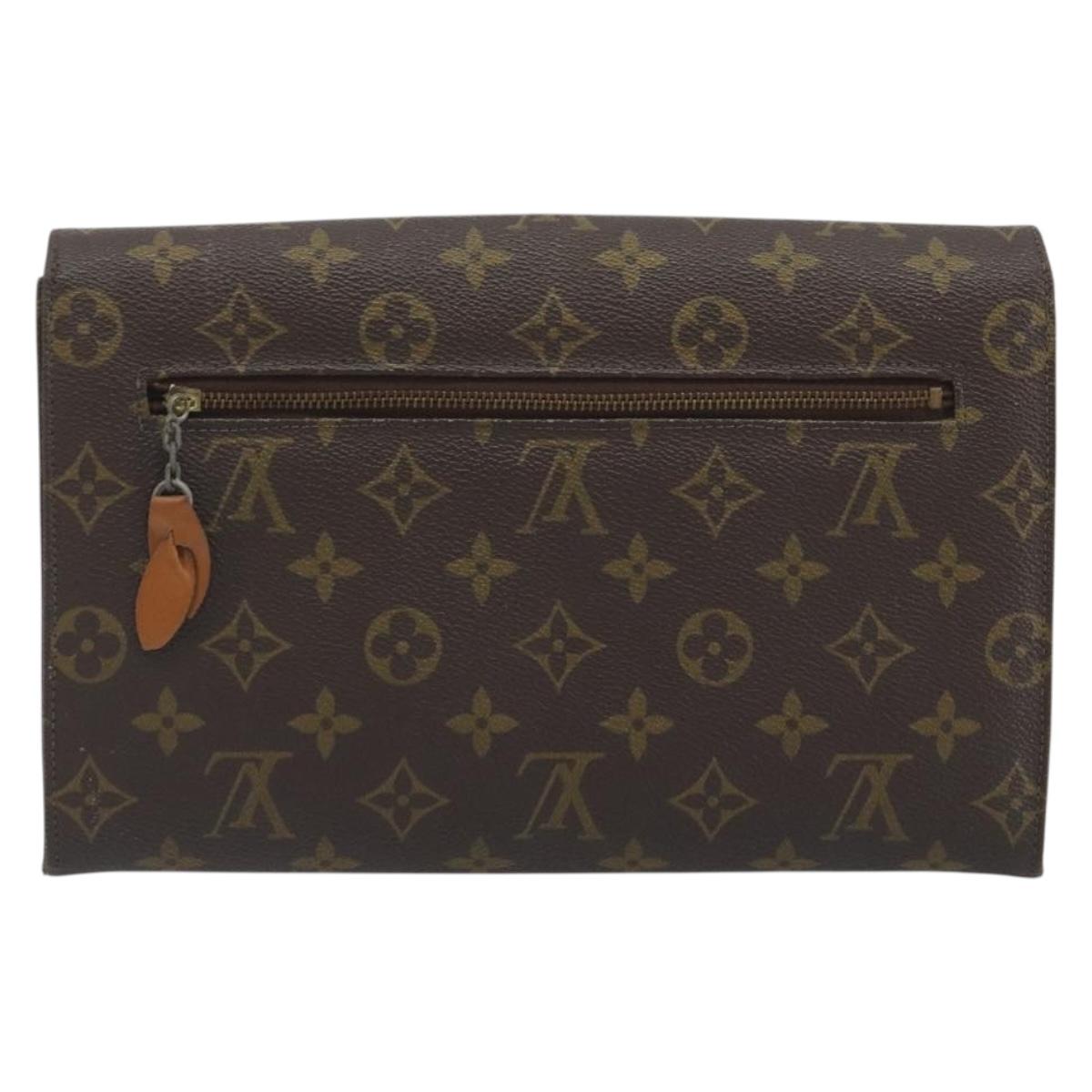 LOUIS VUITTON Monogram Envelope Clutch Bag USA limited LV Auth am12317A