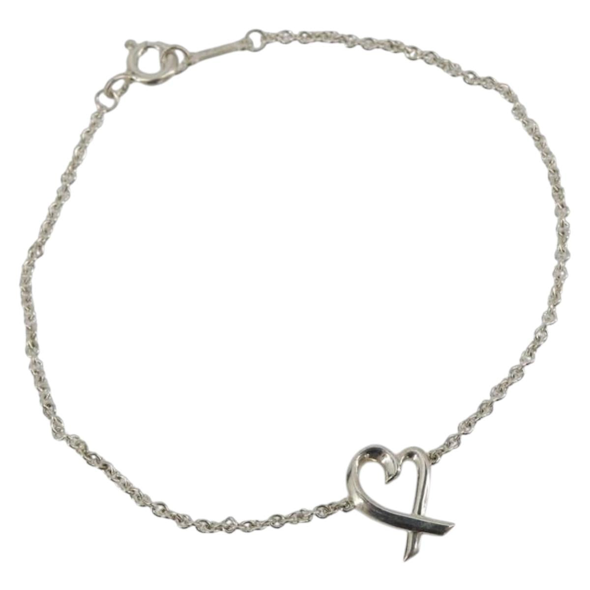 TIFFANY&Co. Loving Heart Bracelet Ag925 Silver Auth am12320M