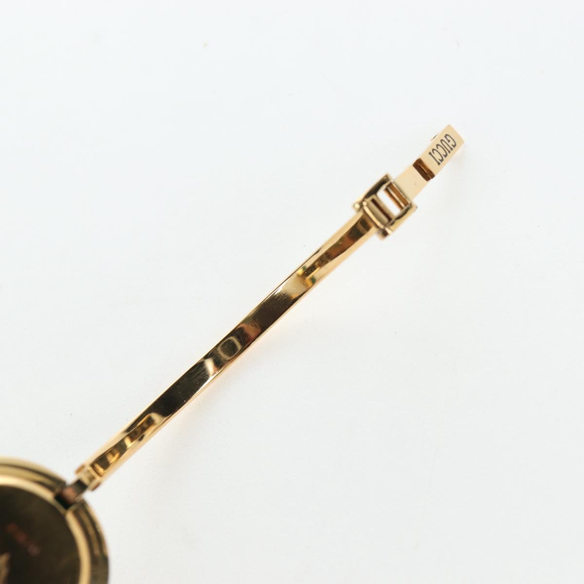 GUCCI Change Vezel Web Sherry Line Watches Metal Gold Auth am12326M