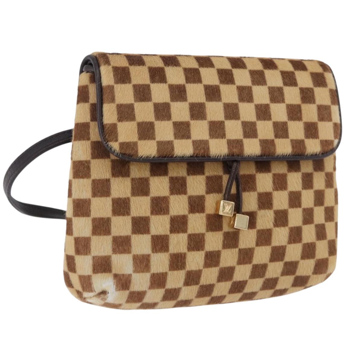 LOUIS VUITTON Damie Sovage Gazelle Harako leather Brown LV Auth am12331A