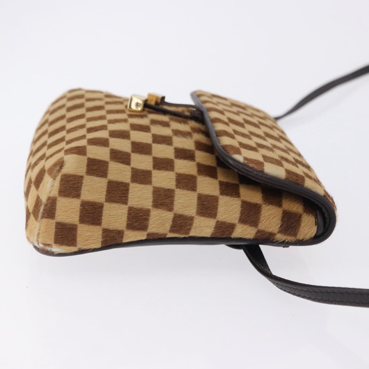 LOUIS VUITTON Damie Sovage Gazelle Harako leather Brown LV Auth am12331A