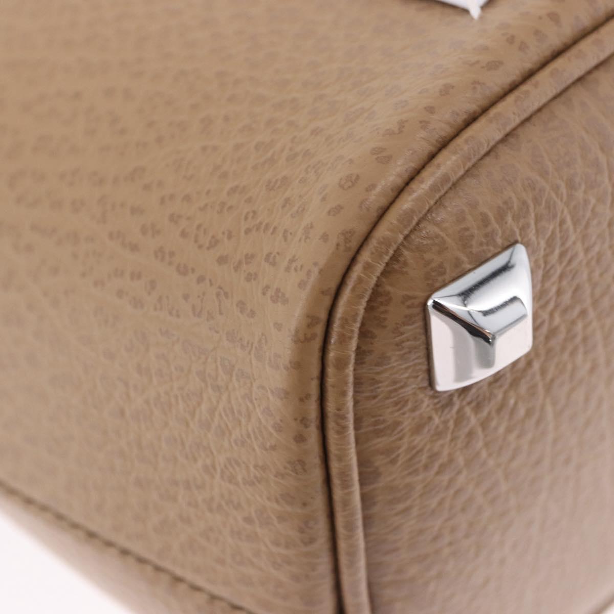 Maison Margiela Purse Chain Shoulder Bag Leather 2way Beige Silver Auth am12335M