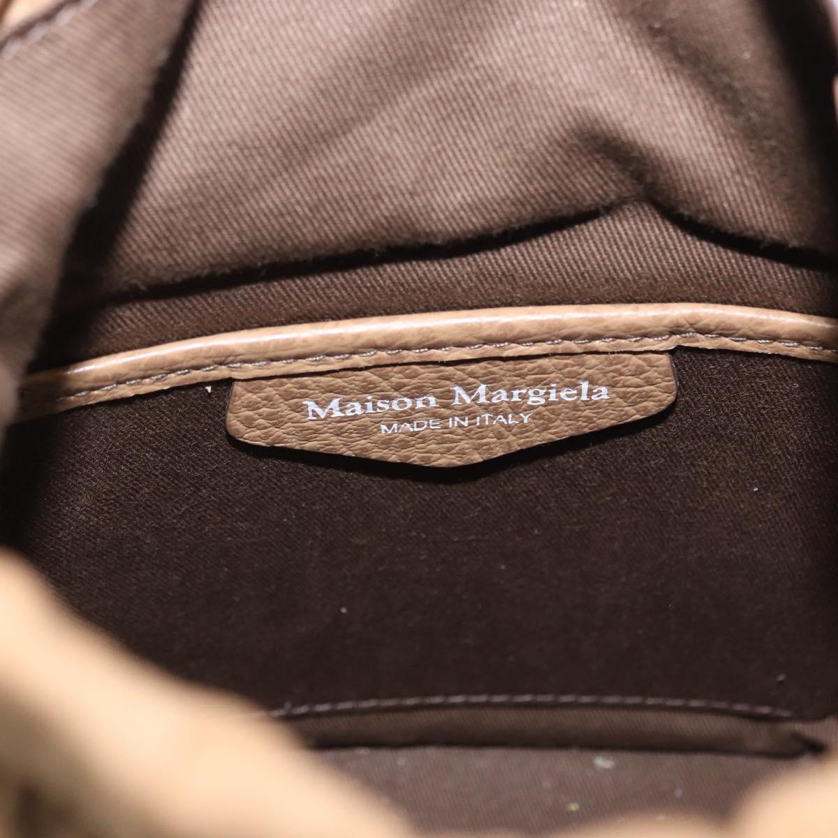 Maison Margiela Purse Chain Shoulder Bag Leather 2way Beige Silver Auth am12335M