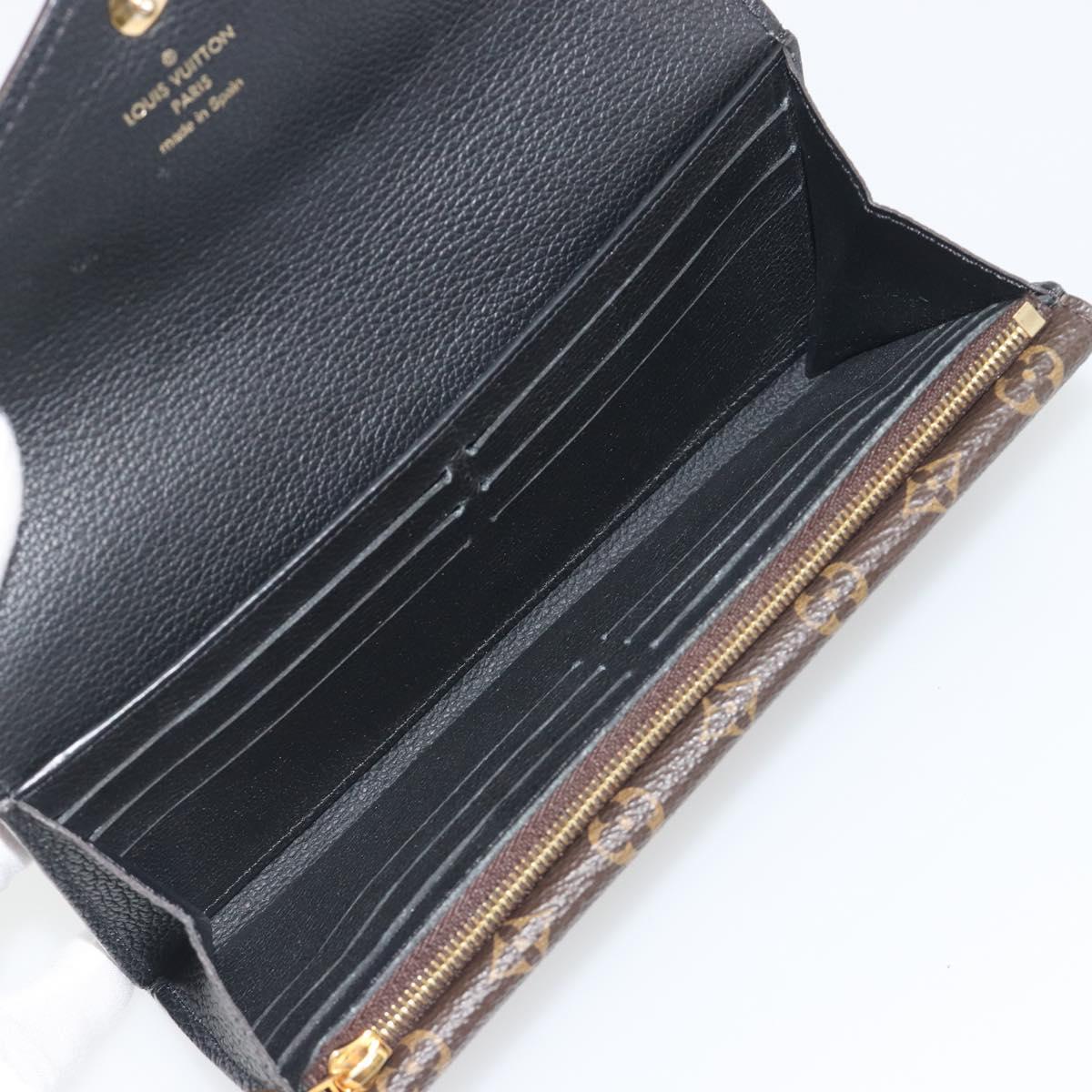 LOUIS VUITTON Monogram Portefeuille Duble V Wallet Black M64319 LV Auth am12337V