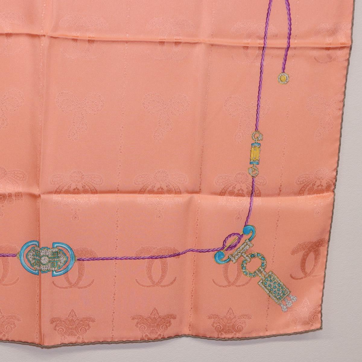 CARTIER Scarf Silk Pink Auth am12338M