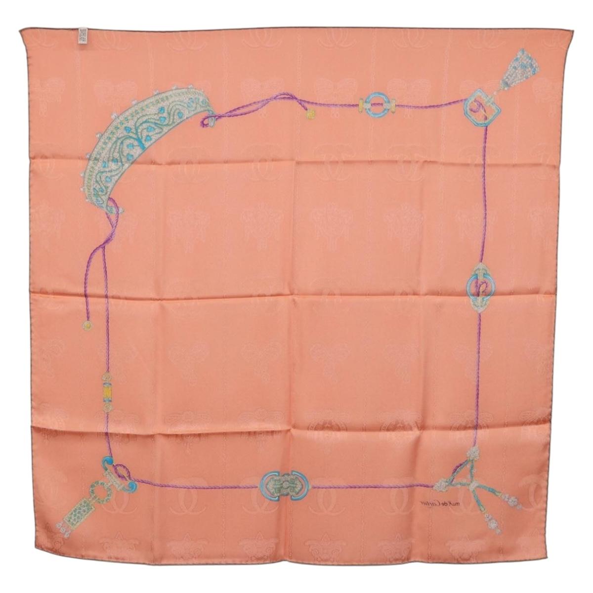 CARTIER Scarf Silk Pink Auth am12338M