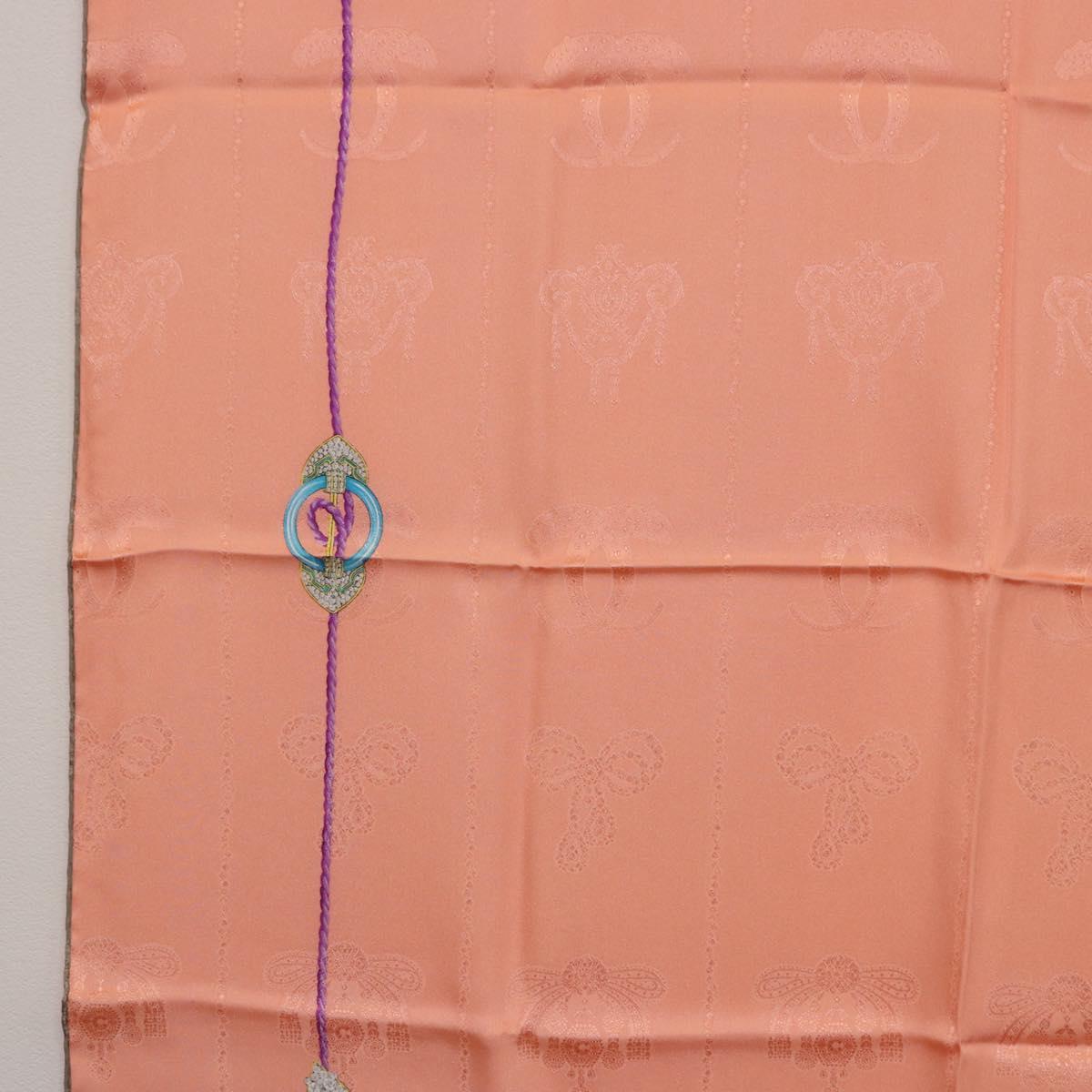 CARTIER Scarf Silk Pink Auth am12338M