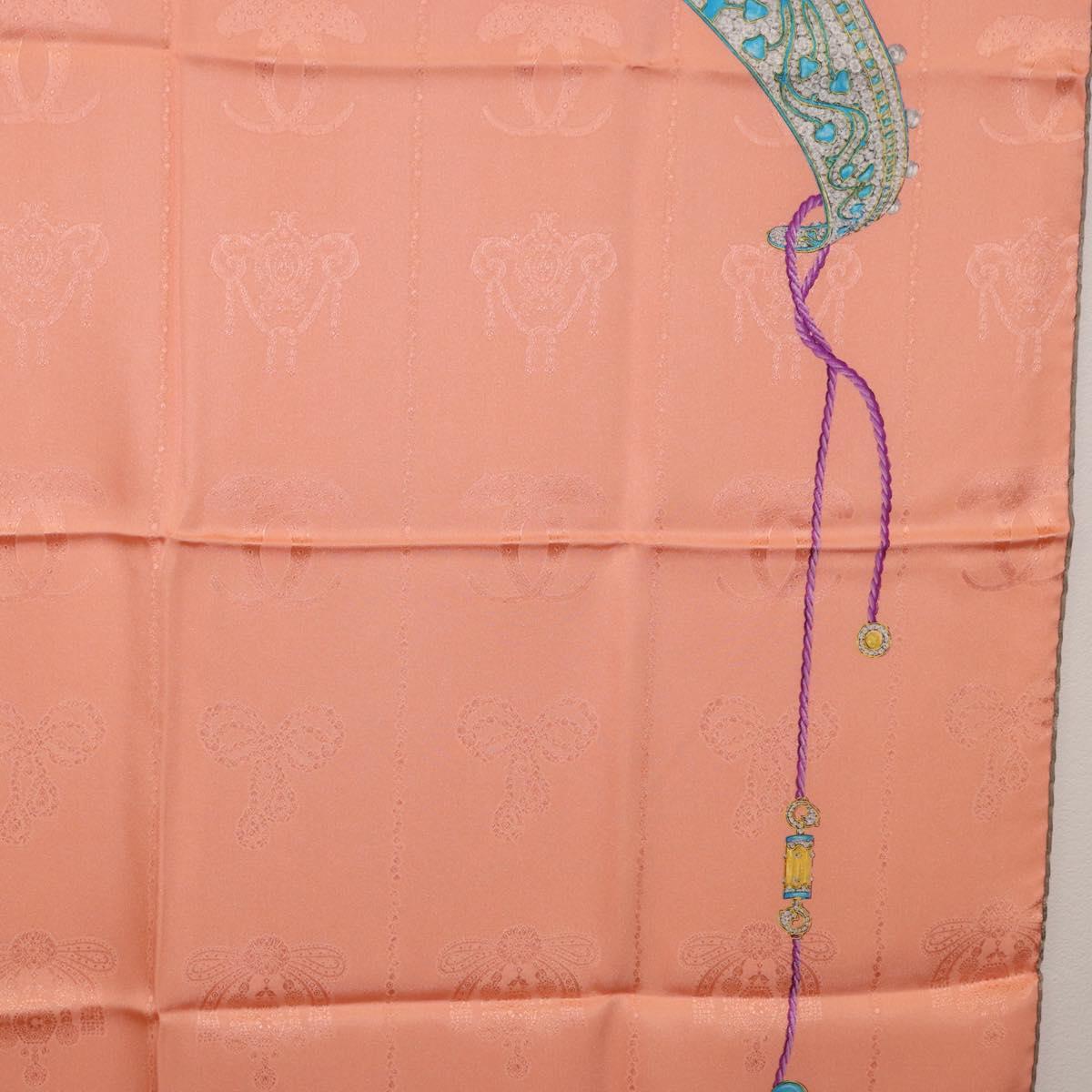 CARTIER Scarf Silk Pink Auth am12338M