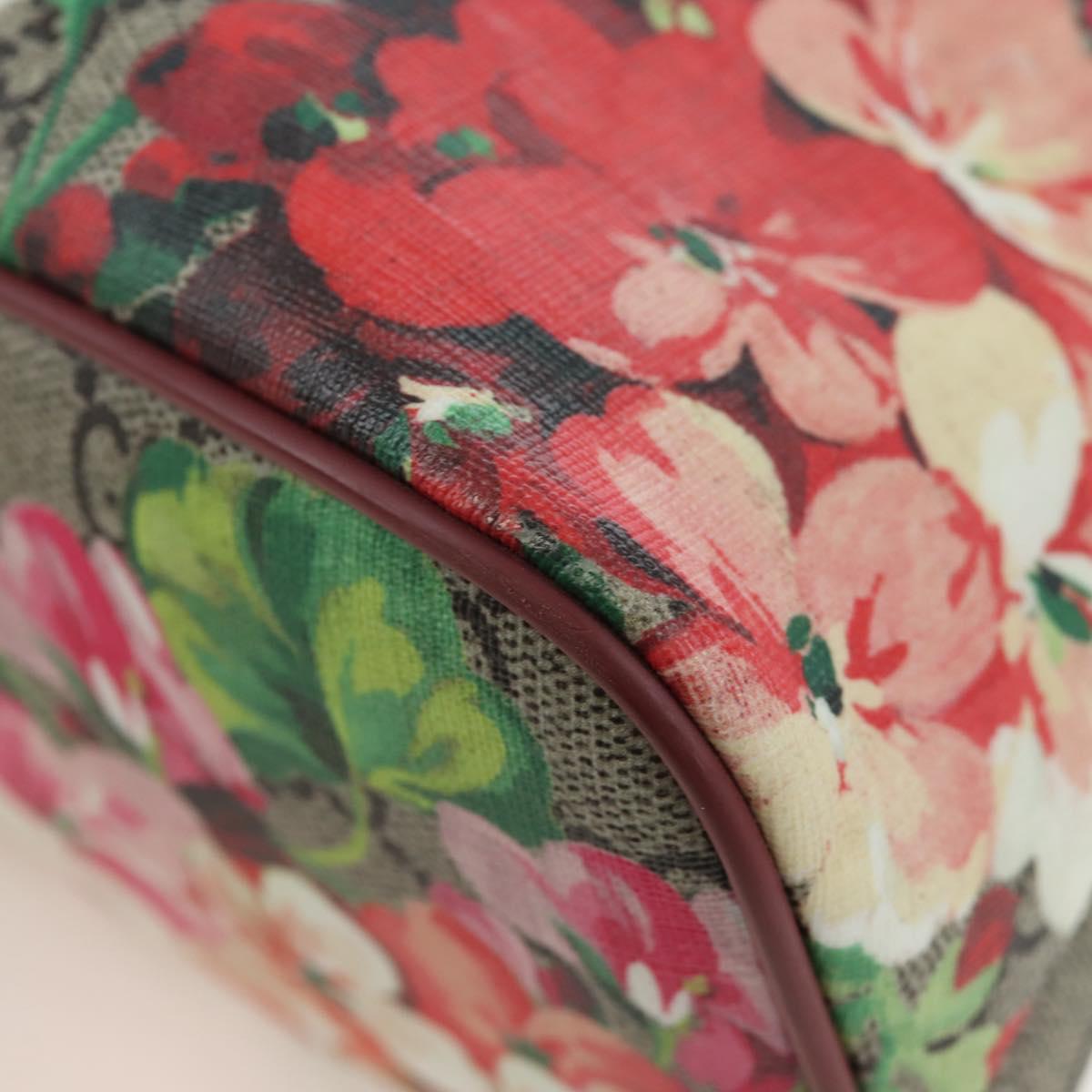GUCCI GG Blooms Floral Hand Bag PVC Leather Beige Pink 429019 Auth am12340V