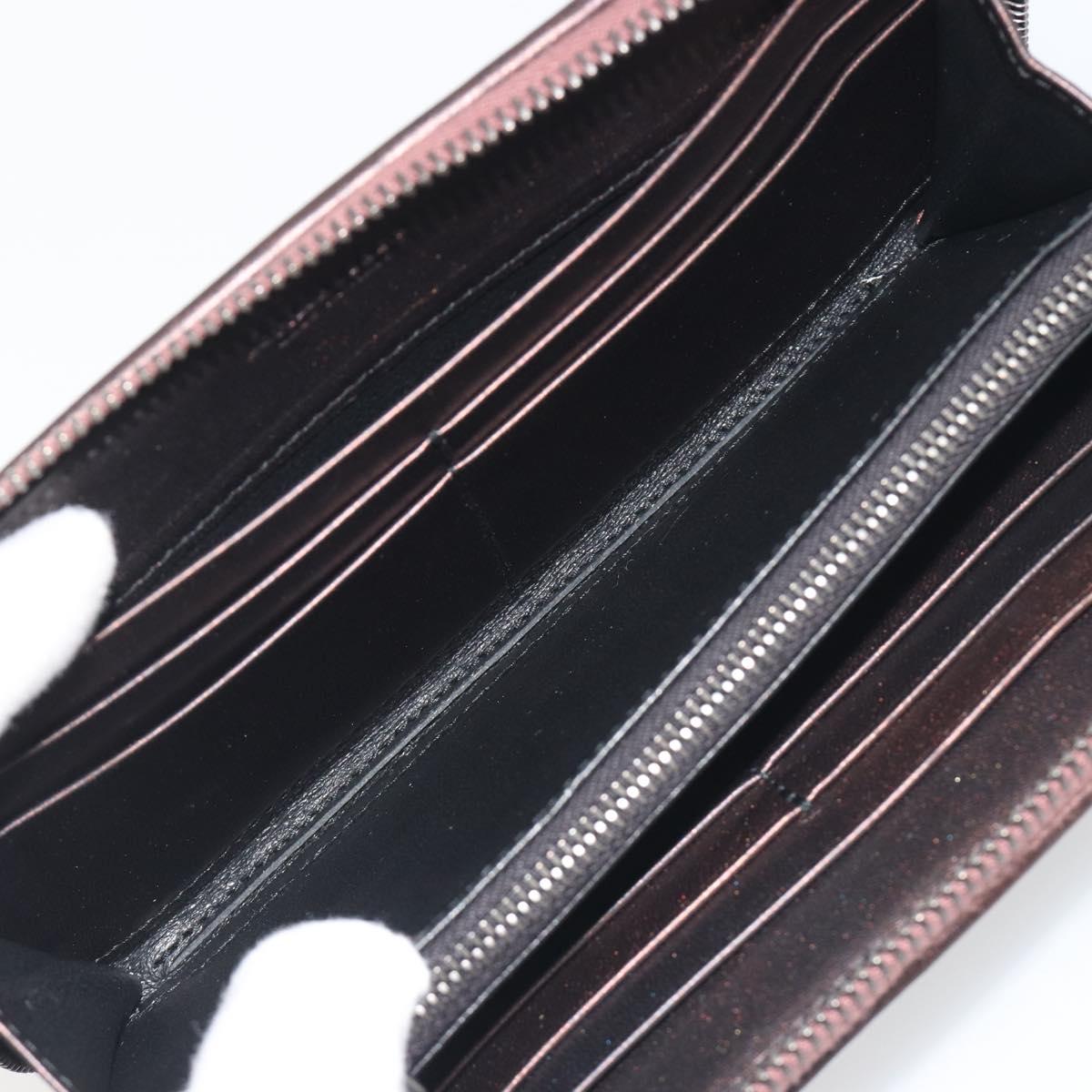 BOTTEGA VENETA Round Long Wallet Leather Brown Auth am12343V