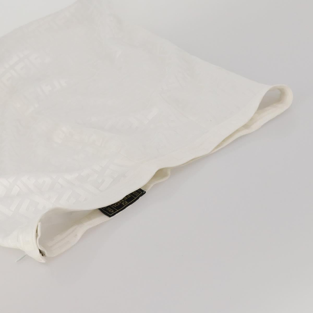 FENDI Zucca Skirt Polyester White Auth am12358