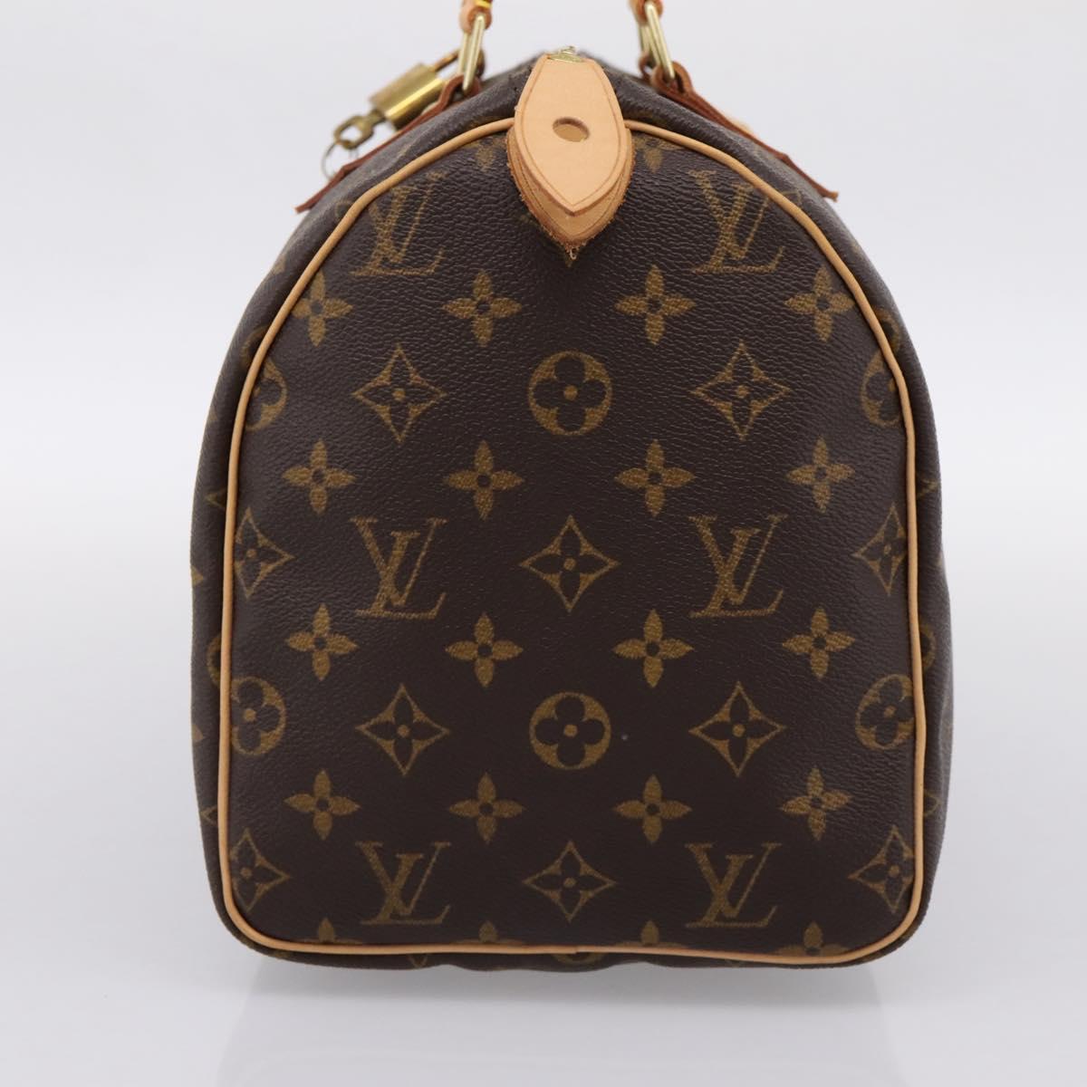 LOUIS VUITTON Monogram Speedy 30 Hand Bag M41526 LV Auth am12367V