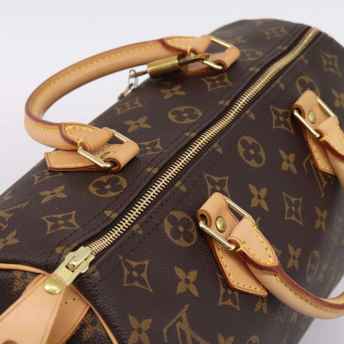 LOUIS VUITTON Monogram Speedy 30 Hand Bag M41526 LV Auth am12367V