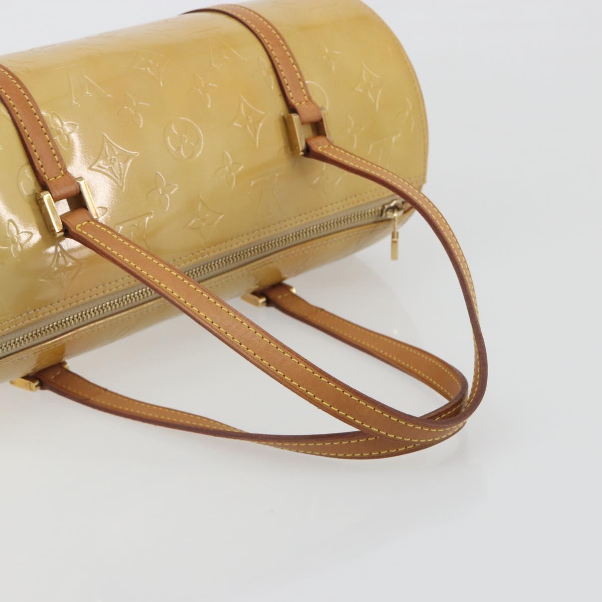 LOUIS VUITTON Monogram Vernis Bedford Hand Bag Beige M91006 LV Auth am12370V