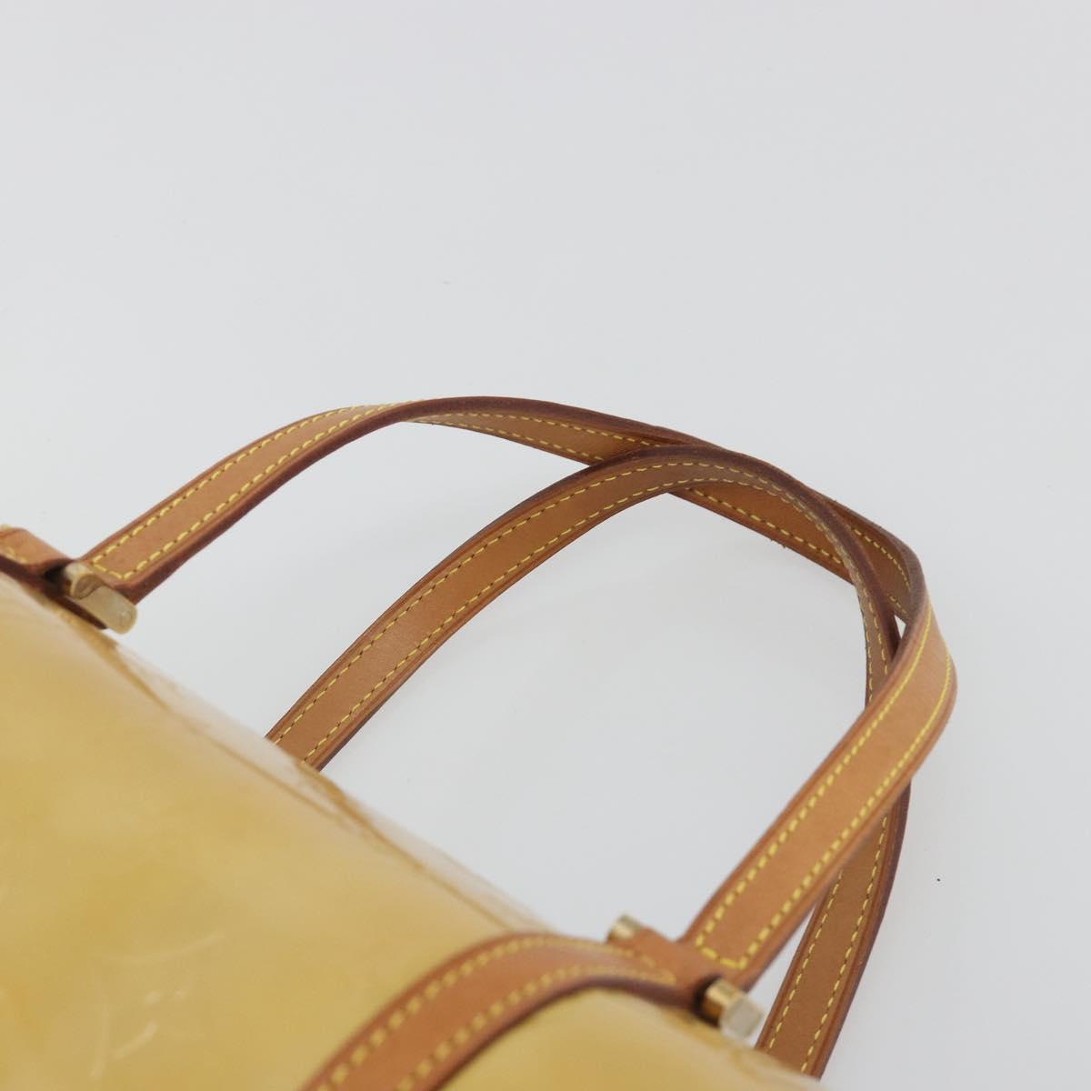 LOUIS VUITTON Monogram Vernis Bedford Hand Bag Beige M91006 LV Auth am12370V