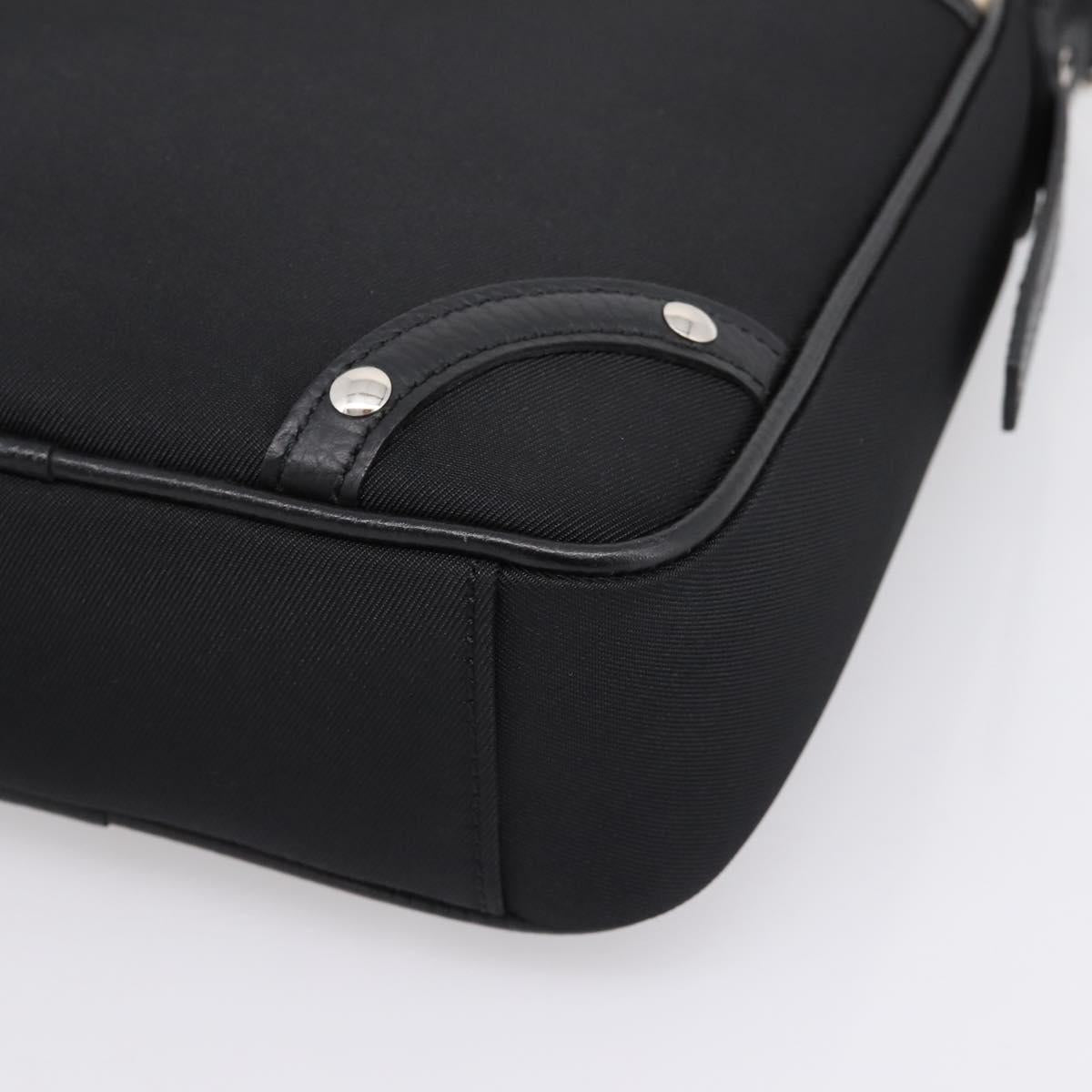 BURBERRY Nova Check Shoulder Bag Canvas Black Beige Auth am12376V