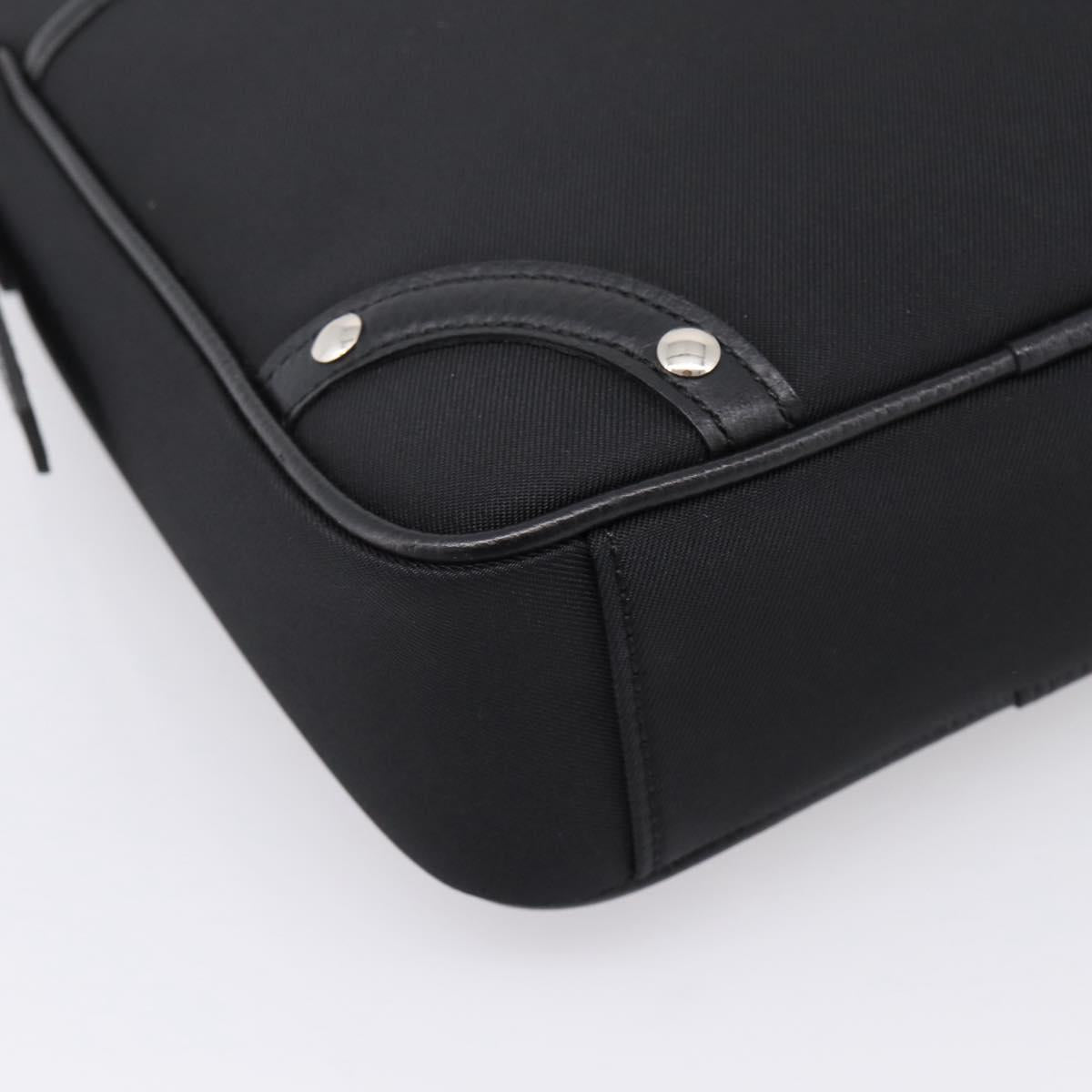 BURBERRY Nova Check Shoulder Bag Canvas Black Beige Auth am12376V