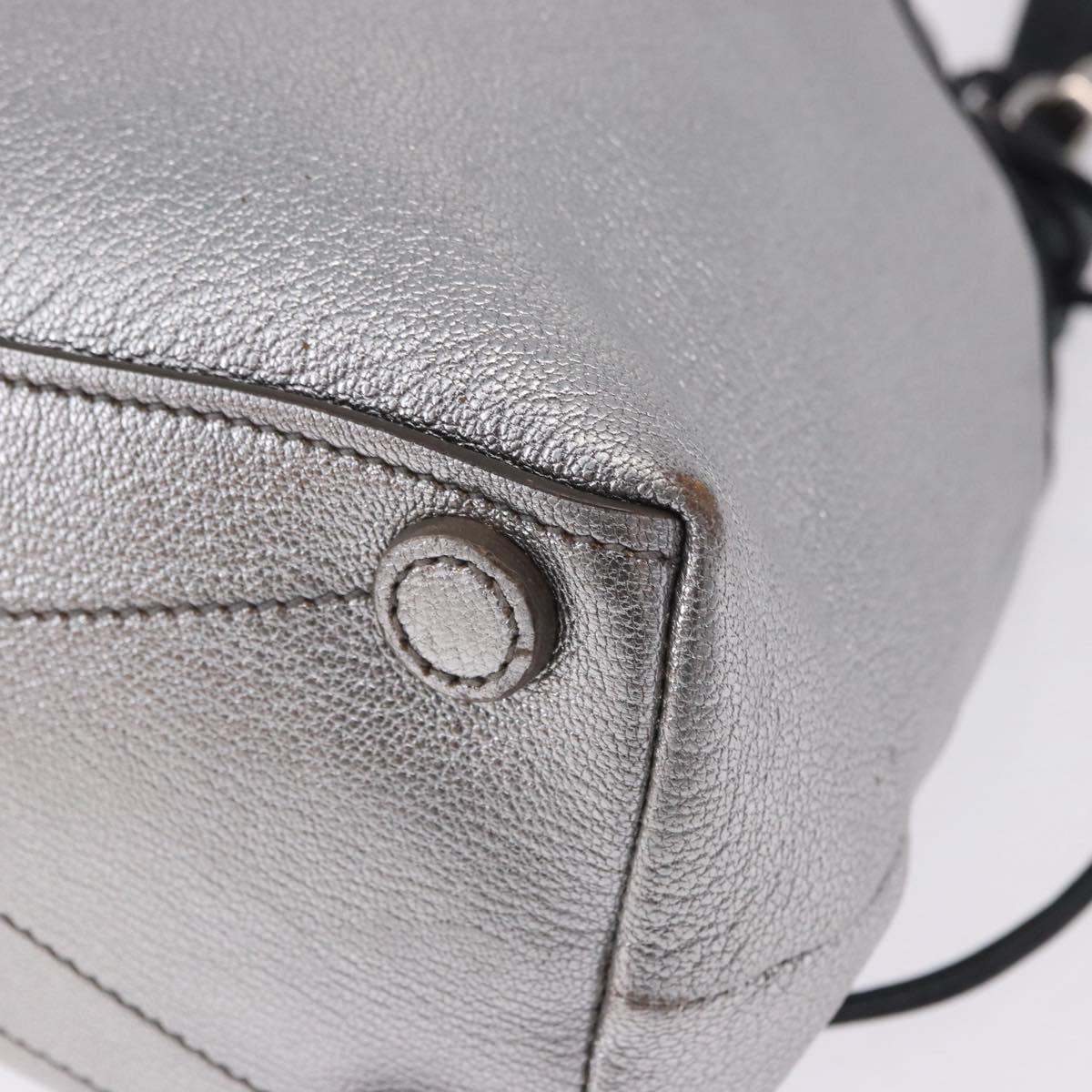 Miu Miu Shoulder Bag Leather Silver R1129C Auth am12389A