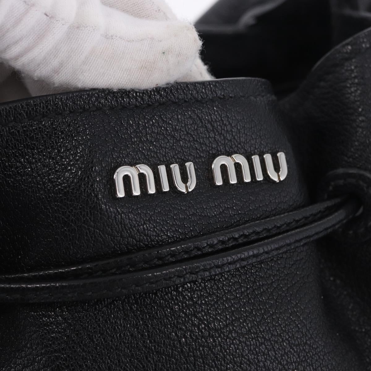Miu Miu Shoulder Bag Leather Silver R1129C Auth am12389A