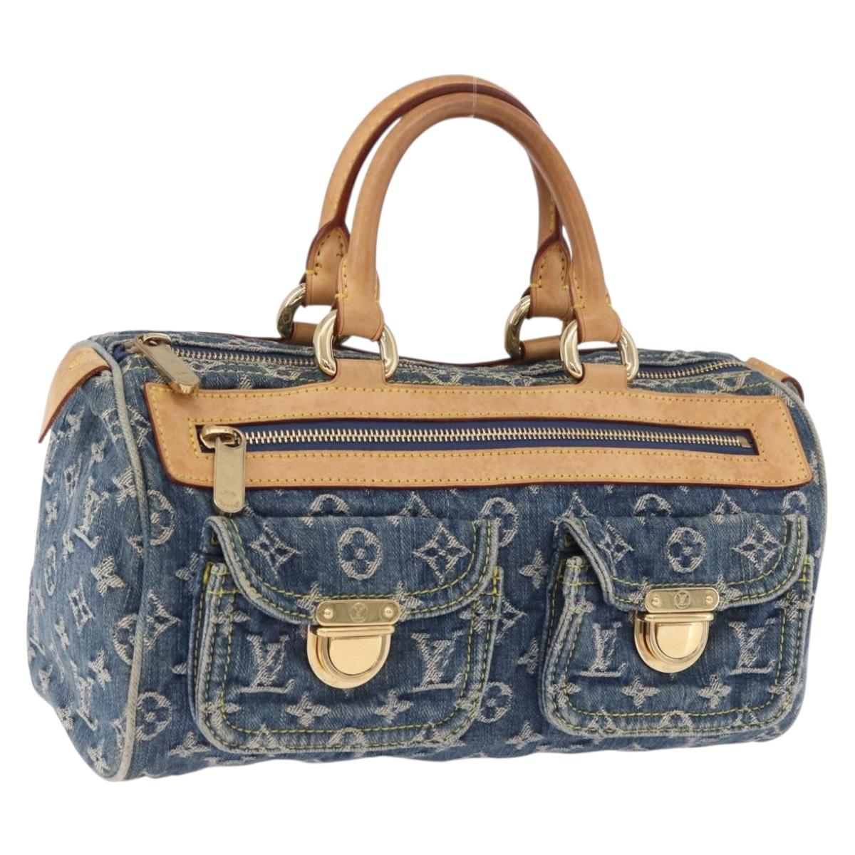 LOUIS VUITTON Monogram Denim Neo Speedy Hand Bag Blue M95019 LV Auth am12396SAM