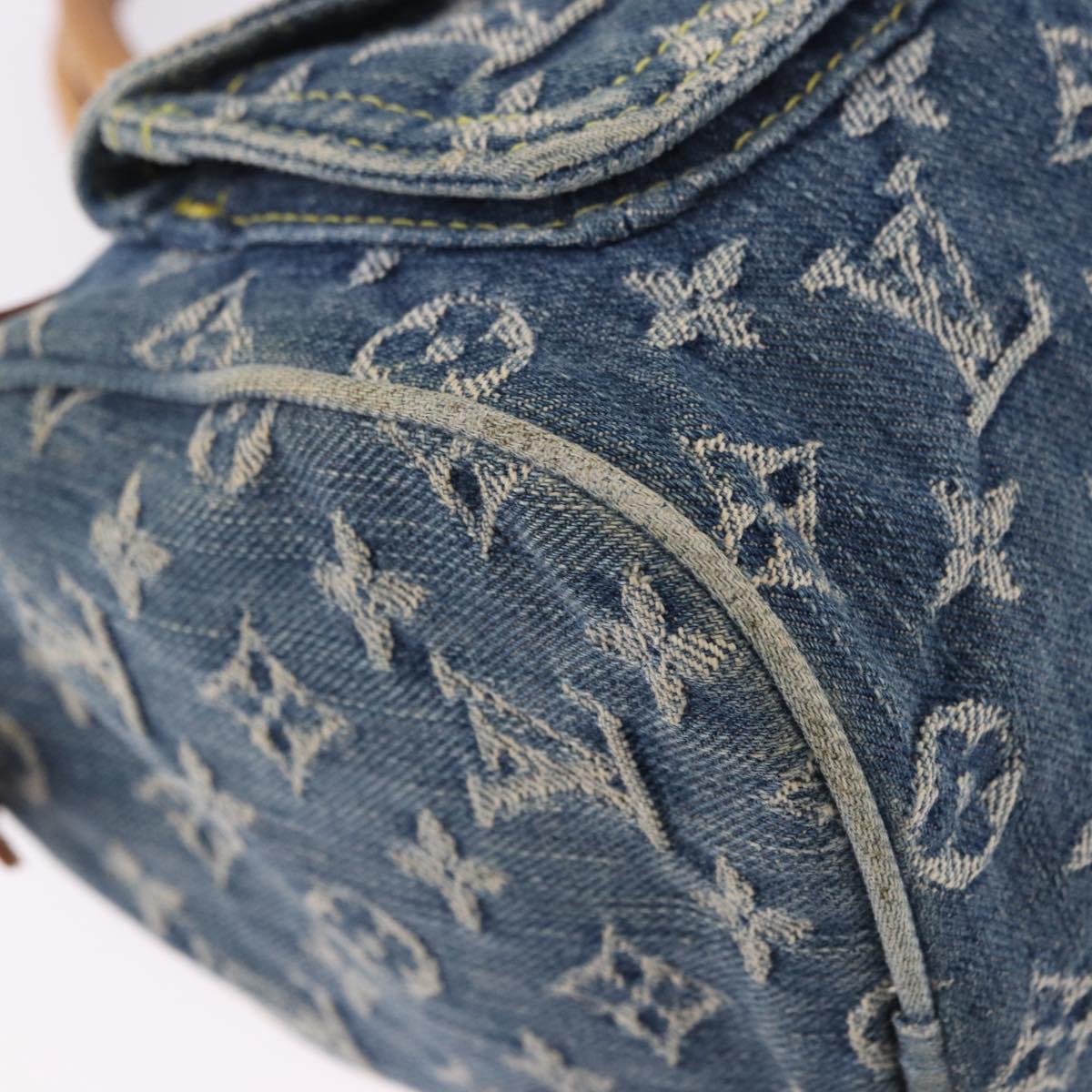 LOUIS VUITTON Monogram Denim Neo Speedy Hand Bag Blue M95019 LV Auth am12396SAM