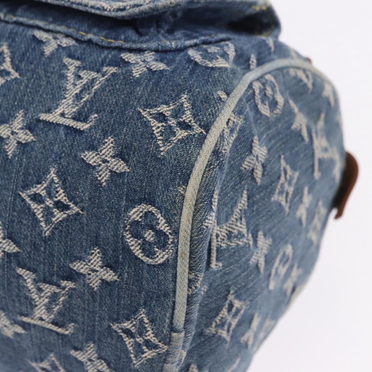 LOUIS VUITTON Monogram Denim Neo Speedy Hand Bag Blue M95019 LV Auth am12396SAM