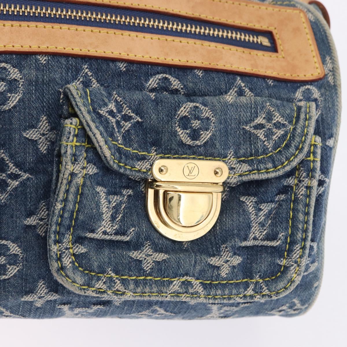 LOUIS VUITTON Monogram Denim Neo Speedy Hand Bag Blue M95019 LV Auth am12396SAM