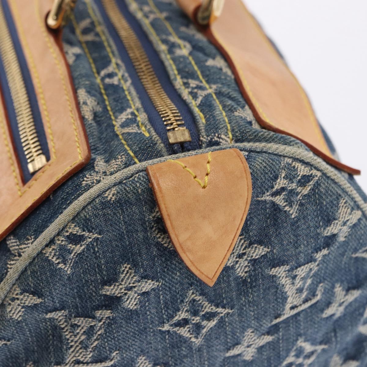 LOUIS VUITTON Monogram Denim Neo Speedy Hand Bag Blue M95019 LV Auth am12396SAM